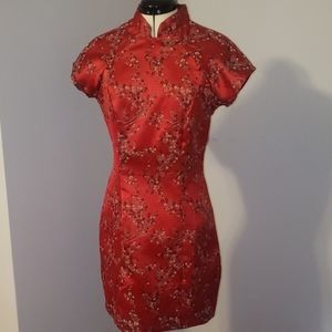 Red Mandarin Dress